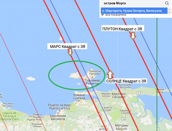 Карта острова маргарита